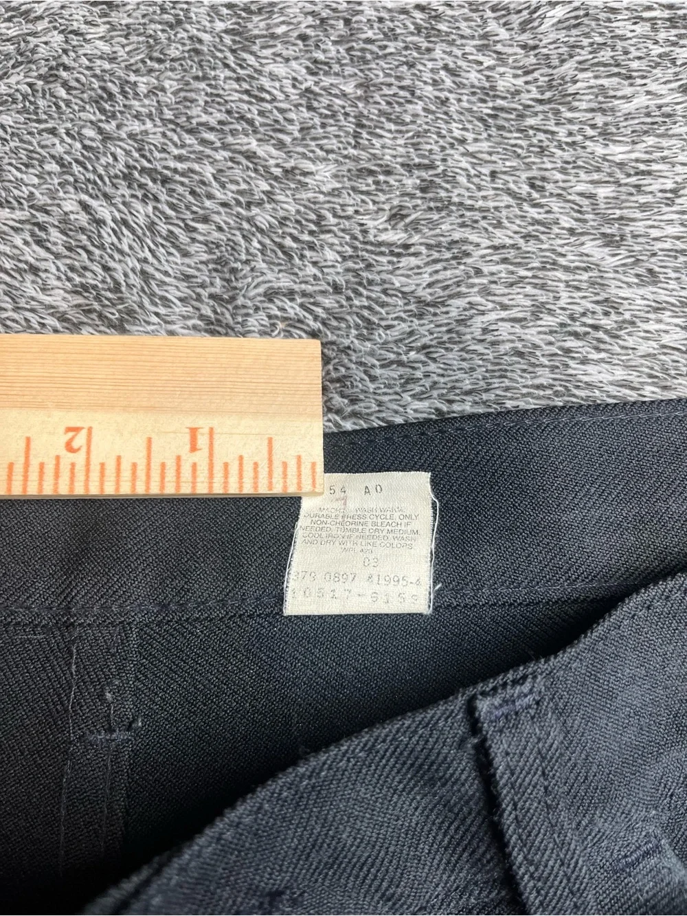 Levi's Sta-Prest Pants Mens 38x30 Black Poly Blend Straight Leg Vintage Retro